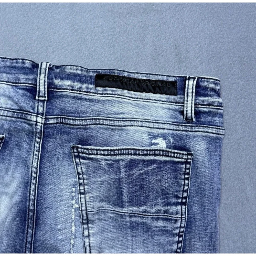 Rockstar Original Jeans Mens 36x34 RSM 205 Flare Distressed Stretch Stacked USA